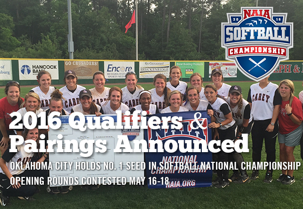 2016 Softball National Championship Opening Round Qualifiers & Pairings Announced